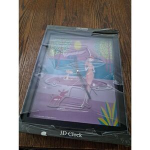 Vintage 2004 Pink Panther 40th Anniversary 3D Clock Shagg NOS Sealed Box Flaws